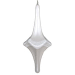Vickerman MT194111D 12" White Candy Glitter Drop Christmas Ornament.