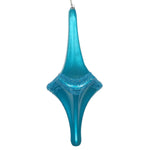 Vickerman MT194112D 12" Turquoise Candy Glitter Drop Christmas Ornament.