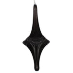 Vickerman MT194117D 12" Black Candy Glitter Drop Christmas Ornament.