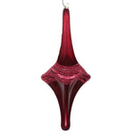 Vickerman MT194121D 12" Berry Red Candy Glitter Drop Christmas Ornament.