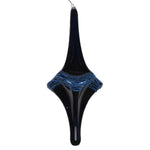 Vickerman MT194131D 12" Midnight Blue Candy Glitter Drop Christmas Ornament.