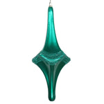 Vickerman MT194142D 12" Teal Candy Glitter Drop Ornament