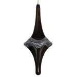 Vickerman MT194187D 12" Pewter Candy Glitter Drop Ornament
