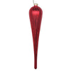 Vickerman MT195003D 11" Red Matte Glitter Drop Christmas Ornament Set Of 3