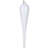 Vickerman MT195011D 11" White Matte Glitter Drop Christmas Ornament Set Of 3