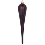 Vickerman MT195026D 11" Plum Matte Glitter Drop Christmas Ornament Set Of 3