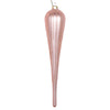 Vickerman MT195058D 11" Rose Gold Matte Glitter Drop Christmas Ornament Set Of 3