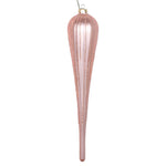 Vickerman MT195058D 11" Rose Gold Matte Glitter Drop Christmas Ornament Set Of 3