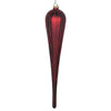 Vickerman MT195065D 11" Burgundy Matte Glitter Drop Christmas Ornament Set Of 3