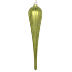 Vickerman MT195073D 11" Lime Matte Glitter Drop Christmas Ornament Set Of 3