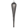 Vickerman MT195087D 11" Pewter Matte Glitter Drop Christmas Ornament Set Of 3