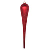 Vickerman MT195103D 15.75" Red Matte Glitter Drop Christmas Ornament Pack Of 2
