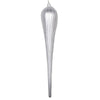 Vickerman MT195107D 15.75" Silver Matte Glitter Drop Christmas Ornament Pack Of 2