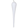 Vickerman MT195111D 15.75" White Matte Glitter Drop Christmas Ornament Pack Of 2