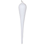 Vickerman MT195111D 15.75" White Matte Glitter Drop Christmas Ornament Pack Of 2