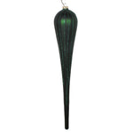 Vickerman MT195124D 15.75" Emerald Matte Glitter Drop Christmas Ornament Pack Of 2