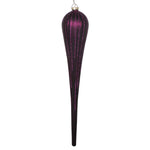 Vickerman MT195126D 15.75" Plum Matte Glitter Drop Christmas Ornament