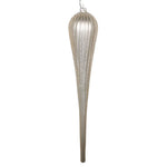 Vickerman MT195138D 15.75" Champagne Matte Glitter Drop Christmas Ornament Pack Of 2