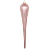 Vickerman MT195158D 15.75" Rose Gold Matte Glitter Drop Christmas Ornament Pack Of 2