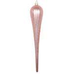 Vickerman MT195158D 15.75" Rose Gold Matte Glitter Drop Christmas Ornament Pack Of 2