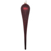 Vickerman MT195165D 15.75" Burgundy Matte Glitter Drop Christmas Ornament Pack Of 2