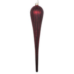 Vickerman MT195165D 15.75" Burgundy Matte Glitter Drop Christmas Ornament Pack Of 2