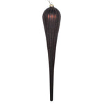 Vickerman MT195175D 15.75" Chocolate Matte Glitter Drop Christmas Ornament Pack Of 2