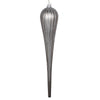 Vickerman MT195187D 15.75" Pewter Matte Glitter Drop Christmas Ornament Pack Of 2