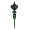 Vickerman MT195324 21" Emerald Matte Finial Ornament With Glitter Accents