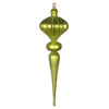 Vickerman MT195373 21" Lime Matte Finial Ornament With Glitter Accents