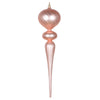 Vickerman MT195458 25" Rose Gold Matte Glitter Finial Ornament