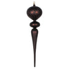 Vickerman MT195475 25" Chocolate Matte Glitter Finial Ornament
