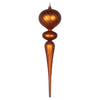 Vickerman MT195488 25" Copper Matte Glitter Finial Ornament