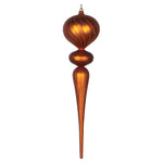 Vickerman MT195488 25" Copper Matte Glitter Finial Ornament