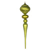 Vickerman MT195573 27" Lime Matte Glitter Onion Finial Ornament