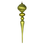 Vickerman MT195573 27" Lime Matte Glitter Onion Finial Ornament