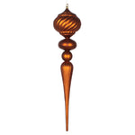 Vickerman MT195588 27" Copper Matte Glitter Onion Finial Ornament