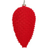 Vickerman MT195603D 5" Red Flocked Pinecone Christmas Ornament Set Of 4