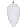 Vickerman MT195611D 5" White Flocked Pinecone Christmas Ornament Set Of 4