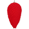 Vickerman MT195703D 7" Red Flocked Pinecone Christmas Ornament Pack Of 2