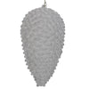 Vickerman MT195707D 7" Silver Flocked Pinecone Christmas Ornament Pack Of 2