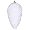 Vickerman MT195711D 7" White Flocked Pinecone Christmas Ornament Pack Of 2