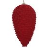 Vickerman MT195765D 7" Burgundy Flocked Pinecone Christmas Ornament Pack Of 2