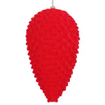 Vickerman MT195803D 10" Red Flocked Pinecone Christmas Ornament