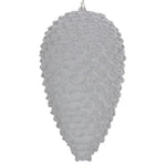 Vickerman MT195807D 10" Silver Flocked Pinecone Christmas Ornament