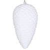 Vickerman MT195811D 10" White Flocked Pinecone Christmas Ornament