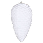 Vickerman MT195811D 10" White Flocked Pinecone Christmas Ornament