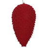 Vickerman MT195865D 10" Burgundy Flocked Pinecone Christmas Ornament