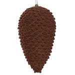 Vickerman MT195875D 10" Chocolate Flocked Pinecone Christmas Ornament