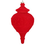 Vickerman MT196003D 10.5" Red Flocked Finial Ornament